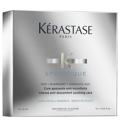 Kérastase Specifique Intense Anti-discomfort Soothing Care Ampulių kursas probleminiai galvos odai - pažeista pakuotė 12x6ml