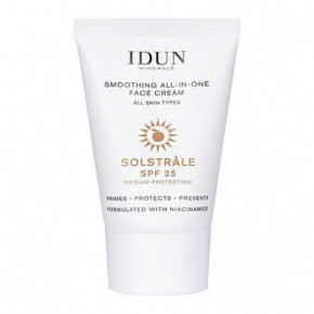 IDUN Smoothing All-In-One Face Cream SPF25 Aizsargājošs sejas krēms ar niacinamīdu visiem ādas tipiem 30ml