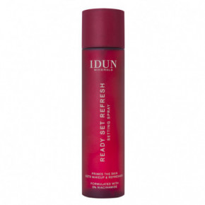IDUN Ready Set Refresh Setting Spray Multifunktsionaalne udu näole niatsiinamiidiga 100ml