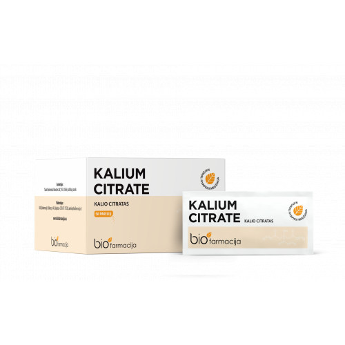 Biofarmacija Kalium Citrate Kalio citratas, maisto papildas 50vnt