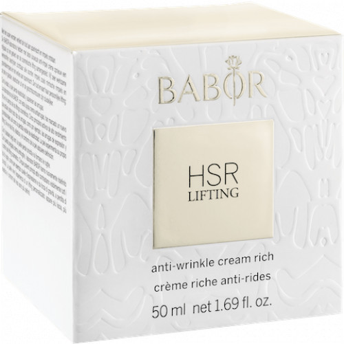 Babor HSR Lifting Anti-Wrinkle Cream Rich Stangrinantis veido kremas sausai odai 50ml