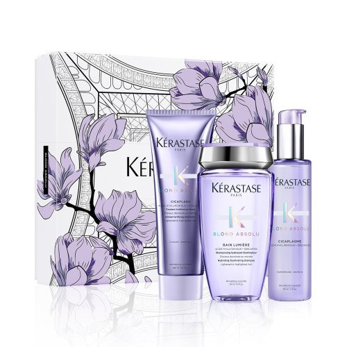 Kérastase Blond Absolu Holiday Gift Set Šviesintų plaukų priežiūros priemonių rinkinys Rinkinys