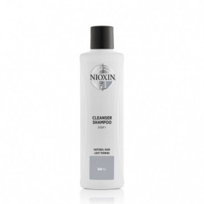 Nioxin SYS1 Cleanser Shampoo Šampoon naturaalsetele, kergelt hõrenevatele juustele 300ml