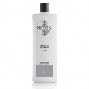 Nioxin SYS1 Cleanser Shampoo Šampoon naturaalsetele, kergelt hõrenevatele juustele 1000ml