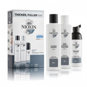 Nioxin SYS2 Care System Trial Kit Galvos odos ir plaukų priežiūros rinkinys stipriai retėjantiems plaukams Small