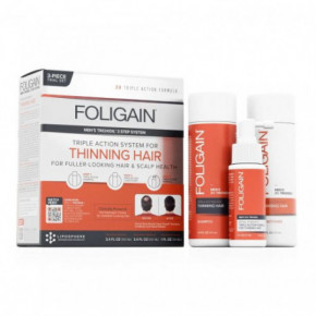 Foligain Triple Action Hair Care System Men's Plaukų augimą skatinantis komplektas