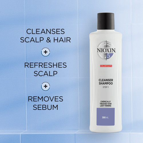 Nioxin Pro Clinical SYS5 Cleanser Shampoo Plaukų ir galvos odos šampūnas chemiškai paveiktiems, nestipriai retėjantiems plaukams 300ml