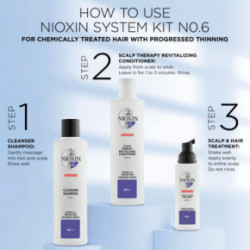 Nioxin SYS6 Care System Trial Kit Plaukų priežiūros rinkinys chemiškai paveiktiems, stipriai retėjantiems plaukams Small