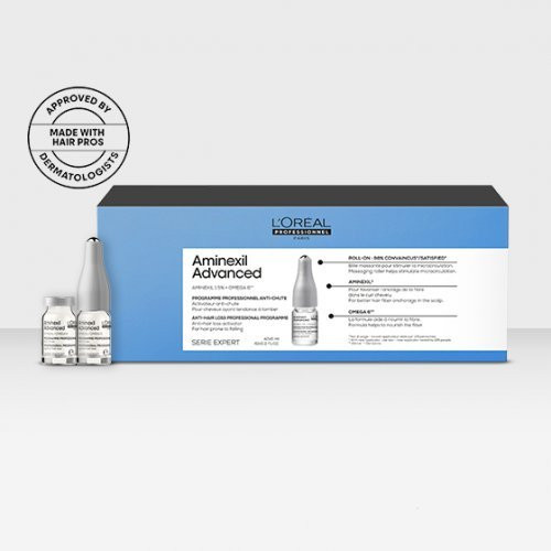 L'Oréal Professionnel Aminexil Advanced Anti-Hair Loss Activator Programme Dvigubo poveikio programa nuo plaukų slinkimo 10x6ml