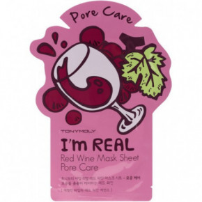TONYMOLY I'm Real Red Wine Sheet Mask Pore Care Kangasmask 21ml