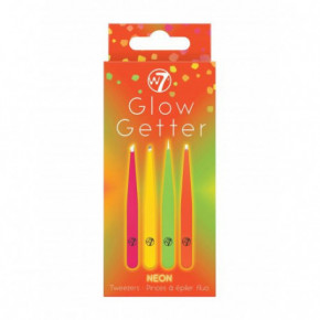 W7 Cosmetics Glow Getter Neon Tweezer Kit Pincetų rinkinys Rinkinys