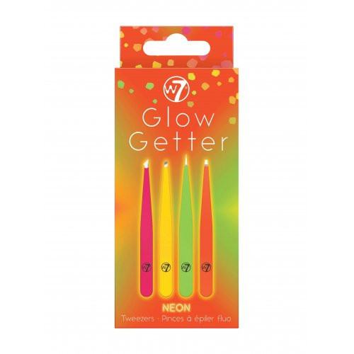 W7 Cosmetics Glow Getter Neon Tweezer Kit Pincetų rinkinys Rinkinys