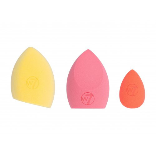W7 Cosmetics Glow Getter Neon Beauty Sponge Trio Makiažo kempinėlės Rinkinys