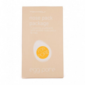 TONYMOLY Egg Pore Nose Pack Package Inkštirus valantys odos pleistrai 7vnt