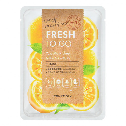 TONYMOLY Fresh To Go Yuja Sheet Mask Lakštinė veido kaukė 1 vnt.