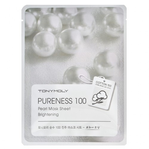 TONYMOLY Pureness 100 Pearl Sheet Mask Veido kaukė su perlais 21ml