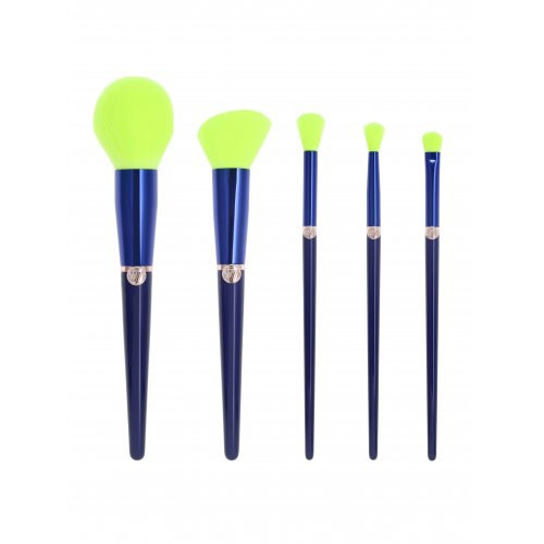 W7 Cosmetics Glow Getter Neon Makeup Brush Set Makiažo šepetėliai Rinkinys