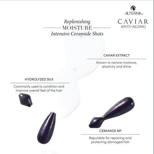 Alterna Caviar Moisture Intensive Ceramide Shots Vienos dozės keramidų kapsulės 25 kapsulės