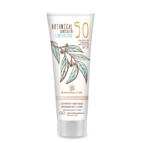 Australian Gold Botanical SPF50 Face Sunscreen Apsaugos nuo saulės BB kremas veidui su mineraliniais filtrais 89ml