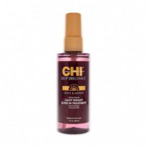 CHI Deep Brilliance Light Weight Leave - In Treatment Nenuskalaujams, lengvas plaukų serumas su alyvuogių ir Monoi aliejais 89ml