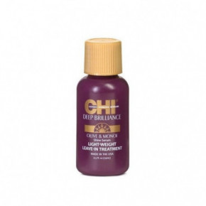 CHI Deep Brilliance Light Weight Leave - In Treatment Nenuskalaujams, lengvas plaukų serumas su alyvuogių ir Monoi aliejais 15ml