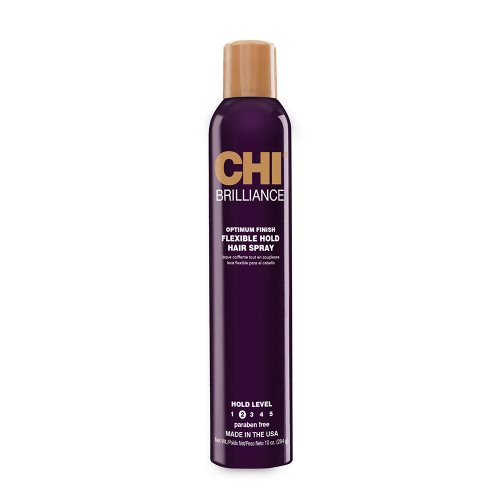 CHI Deep Brilliance Flexible Hold Hair Spray Lanksčios fiksacijos plaukų lakas su alyvuogių ir Monoi aliejais 284g