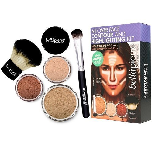 BellaPierre All Over Face Contour and Highlighting Kit Veido kontūravimo rinkinys Dark