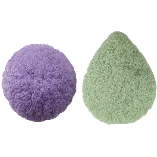 Cala Konjac Sponge Green Tea + Lavender Facial Sponge Veido Kempinėlių Rinkinys 2 vnt.