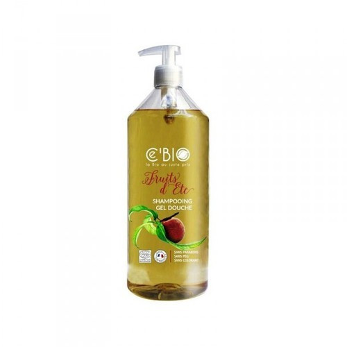 Cebio Apricot And Peach Hair Shampoo And Shower Gel Dušo ir plaukų šampūnas persikų ir abrikosų aromato 1000ml