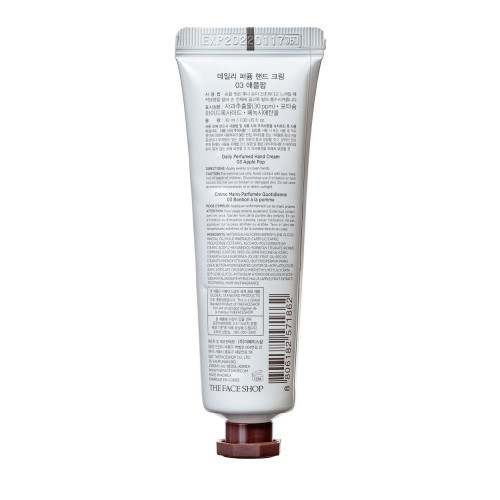 The Face Shop Daily Perfumed Hand Cream Apple Pop Parfumuotas rankų kremas su obuoliais 30ml