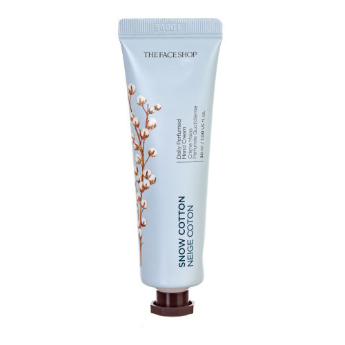 The Face Shop Daily Perfumed Hand Cream Snow Cotton Parfumuotas rankų kremas su medvilne 30ml