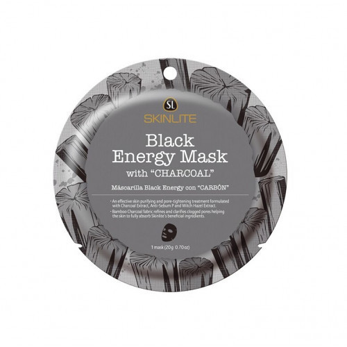 Skinlite Black Energy Mask with Charcoal Veido kaukė su anglimi 20g