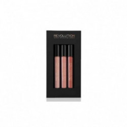 Makeup Revolution Lip Gloss Nude Edit lūpų blizgių rinkinys 3x2.5ml