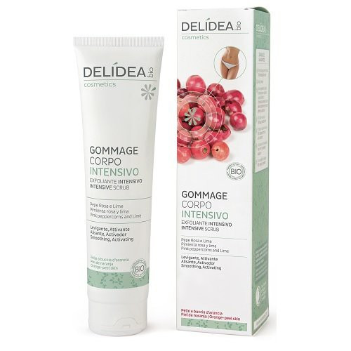 Delidea BIO Pink Peppercorns and Lime Intensyvus ekologiškas anticeliulitinis kūno šveitiklis 150ml