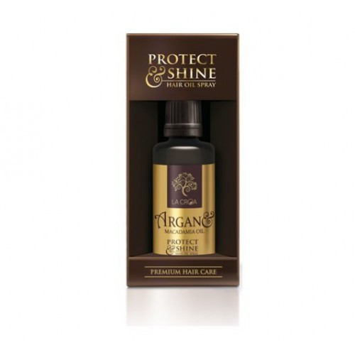 La Croa Hair oil spray protect & shine Žvilgesio ir minkštumo suteikiantis purškiamas plaukų aliejus 60ml