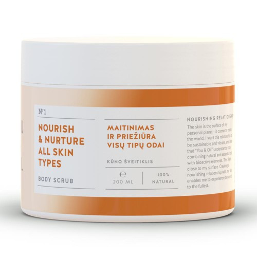 You&Oil Nourish & Nurture All Skin Types Body Scrub Maitinamasis kūno šveitiklis 200g