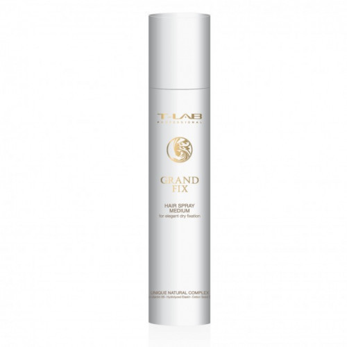 T-LAB Professional Grand Fix Hair Spray Medium Vidutinės fiksacijos plaukų lakas elegantiškai fisacijai 300ml