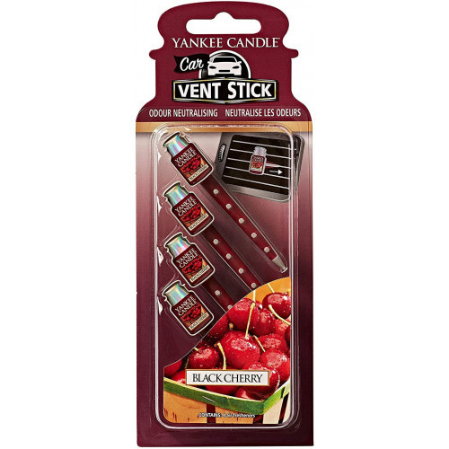 Yankee Candle CAR VENT STICK BLACK CHERRY 28g, Originali pakuote