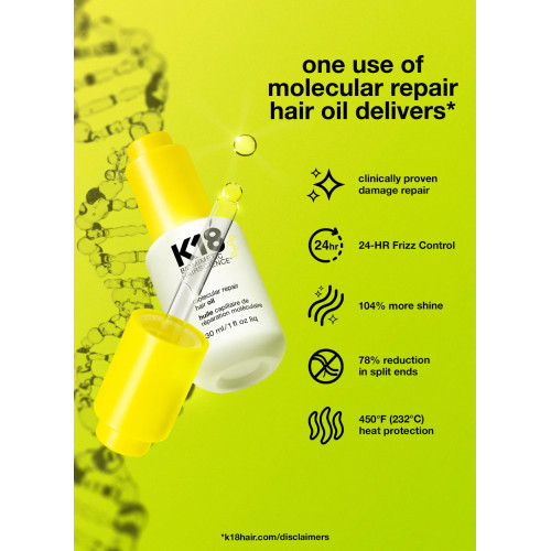 K18 Molecular Repair Hair Oil Atstatomasis molekulinės formulės aliejus plaukams 30ml
