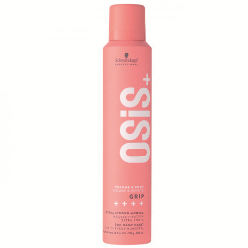 Schwarzkopf Professional Osis+ Grip Extra Strong Hold Mousse Ypač stiprios fiksacijos plaukų putos 200ml