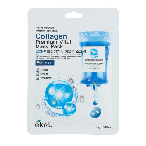 Ekel Collagen Premium Vital Mask Veido kaukė su kolagenu 1vnt.