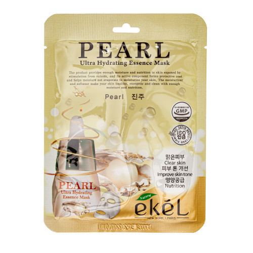 Ekel Ultra Hydrating Essence Mask Pearl Lakštinė veido kaukė su perlų ekstraktu 1 vnt.