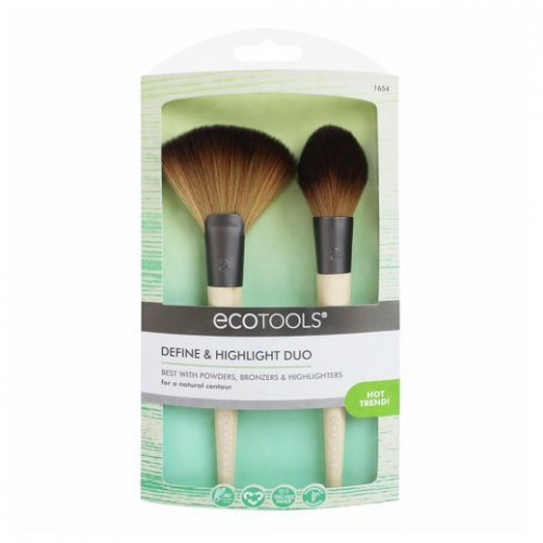 EcoTools Define & Highlight Duo Dviejų šepetėlių rinkinys kontūravimui ir paryškinimui