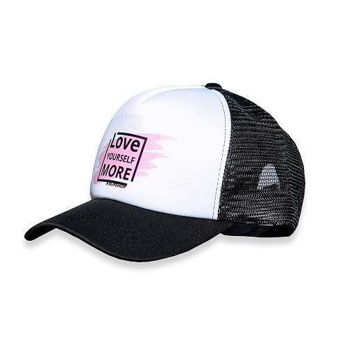 KlipShop kepurė su snapeliu (Love Balta) Rožinė