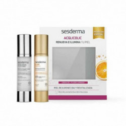 Sesderma Promo Acglicolic Gel Cream Forte + C-Vit Fluid Atnaujinamųjų ir skaitinamųjų priemonių rinkinys