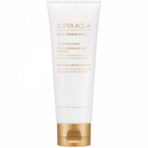 Missha Super Aqua Cell Renew Snail Cleansing Foam Valomosios veido putos 100ml