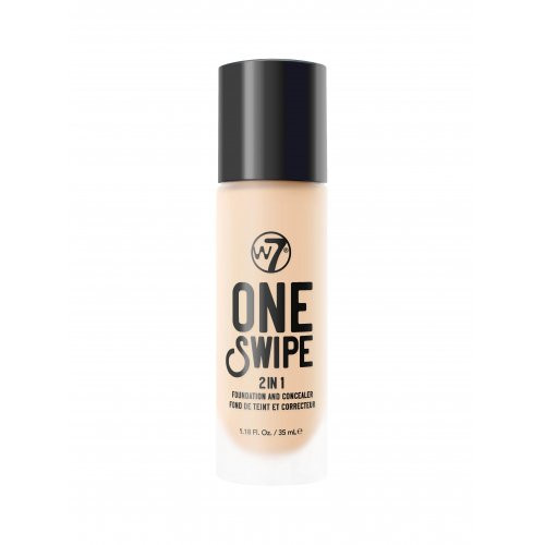 W7 Cosmetics One Swipe 2-In-1 Foundation & Concealer Makiažo pagrindas ir maskuoklis 35ml