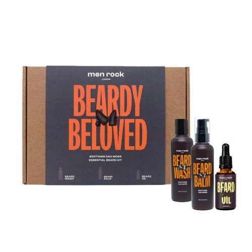 Men Rock Beardy Beloved Soothing Oak Moss Beard Kit Barzdos priežiūros rinkinys 1vnt.