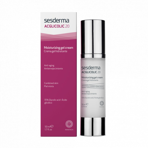 Sesderma Acglicolic 20 Moisturizing Gel Cream Drėkinamasis gelinis kremas 50ml