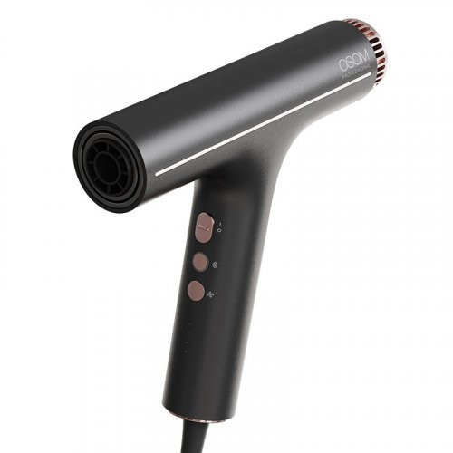 OSOM Professional Hair Dryer Plaukų džiovintuvas su vandens jonų ir neigiamų jonų technologijomis Black